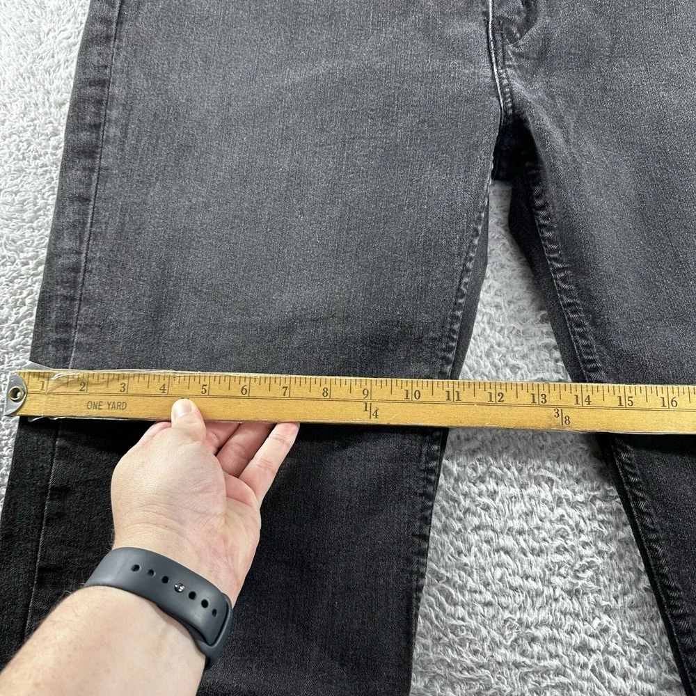 Levi's 514 Black Jeans Mens 48x30 Straight Fit Stretch Clean Fade Goth Retro